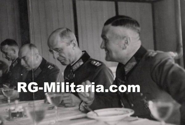 Original WW2 German Photo - Ritterkreuzträger, Knights cross wearer Generals Reinhardt, von Roman, von Hünersdorff, and Sinzinger