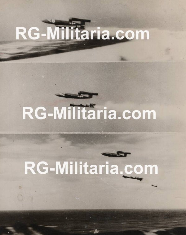 Original WW2 US Press Photo - Reconstructed Robot Bomb V1 V-weapon launched in the USA (1945)