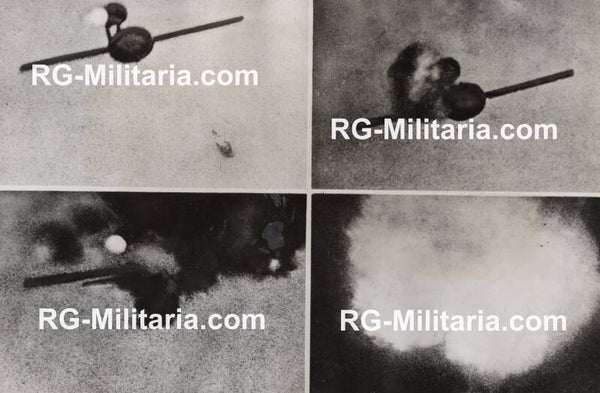 Original WW2 US Press Photo - Destroyed V1 V-weapon  above England (1944)