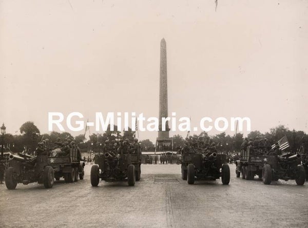 Original WW2 French Press Photo - Liberation of Paris, France (1944)