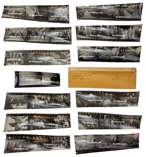 Original WW2 Dutch Collaboration NSB Press photo - Gathering NAD Nederlands Arbeidsfront Groentehal Utrecht, Hendrik Jan Woudenberg (1943)