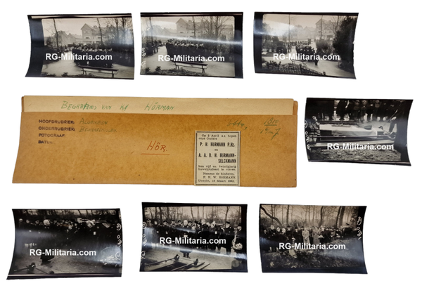 Original WW2 Dutch Collaboration NSB Press photo - NSB Funeral service of NSB member Hörmann, Utrecht (1943)