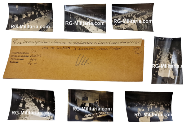 Original WW2 Dutch Collaboration NSB Press Photo - Farewell meeting Stafkwartier Utrecht before their leave to the eastern front (1943)