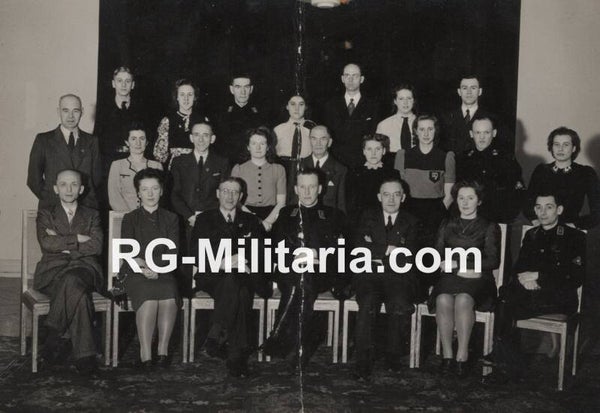 Original WW2 Dutch Collaboration NSB Press photo - Group photo Maliebaan, Utrecht