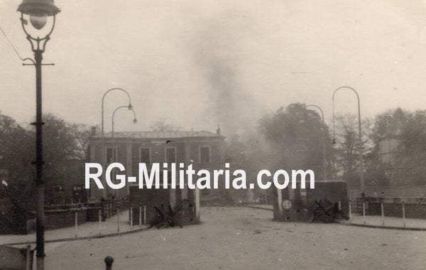 Original WW2 Dutch Photo - Anti-tankwall Huize Eekhout, Zwolle