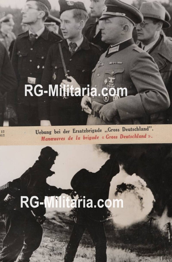 Original WW2 German Press Photo - Gross Deutschland demonstration, NJS Jeugdstorm stormer