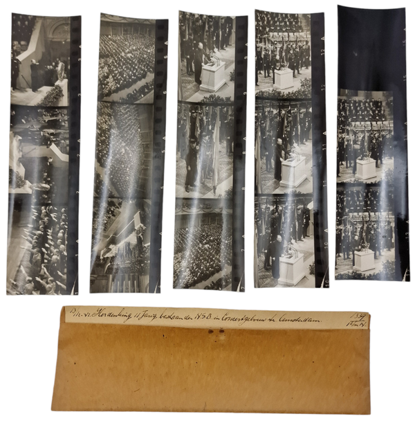 Original WW2 Dutch Collaboration NSB Press Photo - 11-Year NSB celebration, Amsterdam (1942)