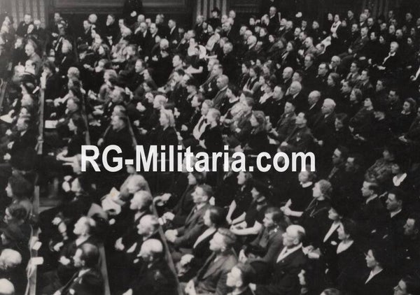 Original WW2 Dutch Collaboration NSB Press Photo - Crowd during an NSB gathering