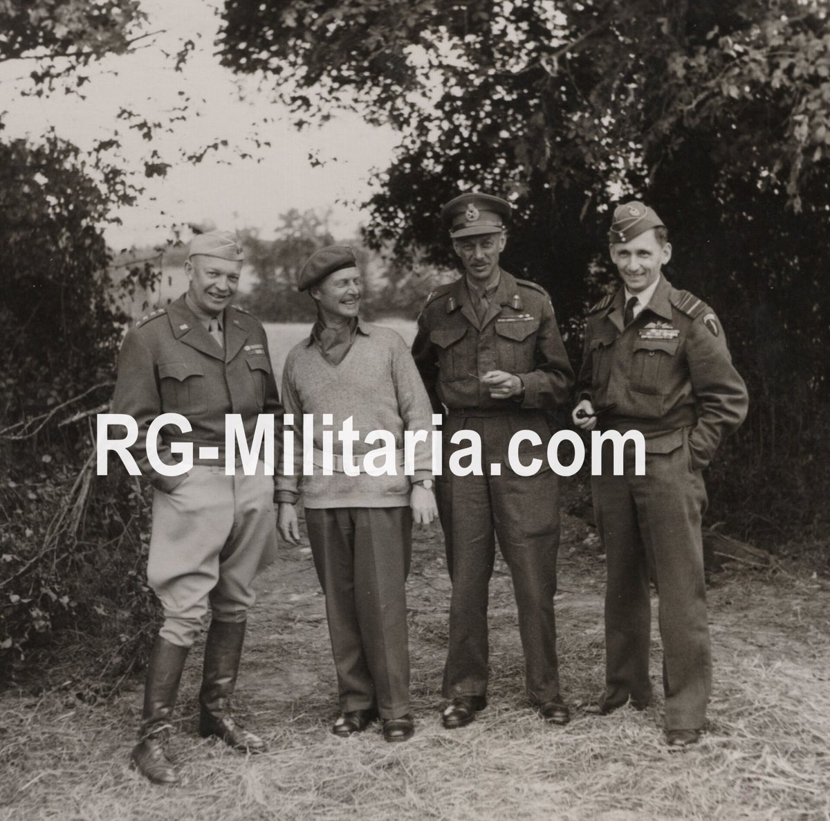 Original Commanders Original WW2 British Press Photo - General Eisenhower with British ...