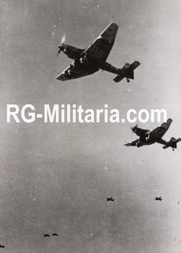 Original WW2 German Press Photo - Luftwaffe airplanes, Eastern Front (1942)
