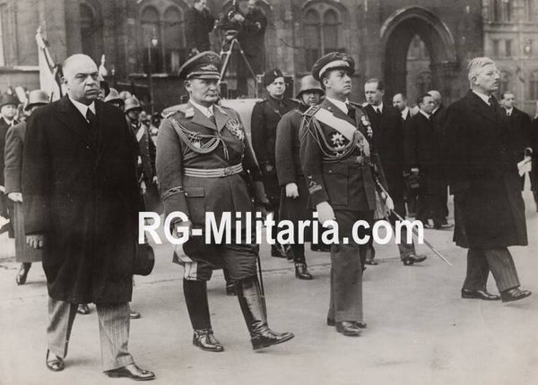 Original WW2 German Press Photo - Hermann Göring with Gyula Gömbös (1936)