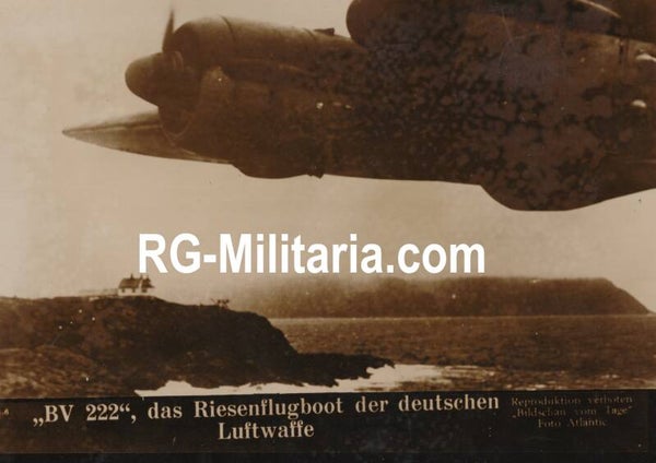 Original WW2 German Press Photo - Luftwaffe BV 222 airplane