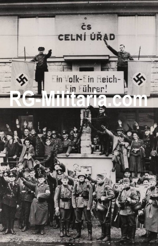 Original WW2 US Press Photo - Nazi occupation of Czechoslovakia, Sudetenland (1938)