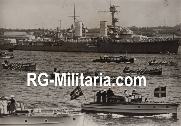 Original WW2 US Press Photo - Kriegsmarine Boat race in Kiel (1938)