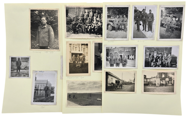 Original WW2 German Photo Set - Luftwaffe soldier in Belgium and France (1940 1941)