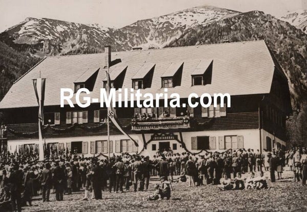 Original WW2 British Press Photo - HJ Hitlerjugend youth hostel in Leeben, Rhine (1939)