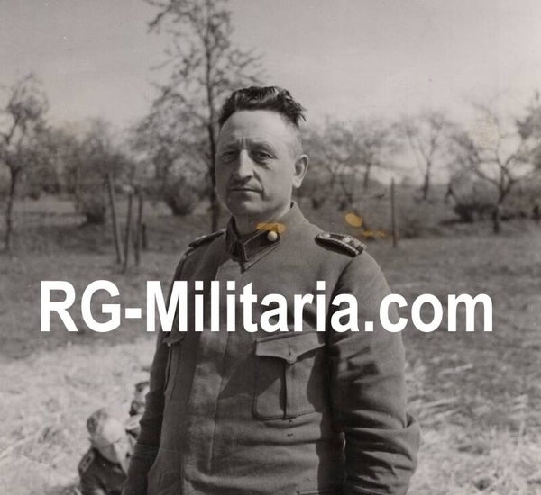 Original WW2 British Press Photo - Unknown Camp commander, Strafbattaillon, April (1945)