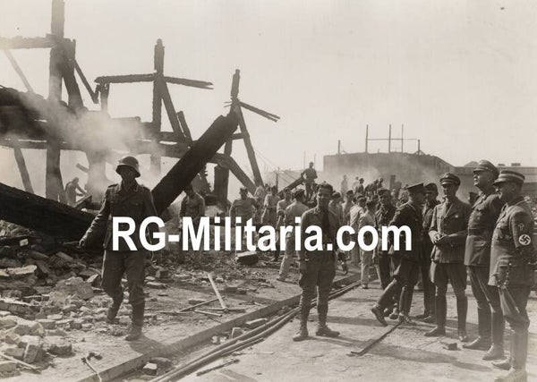 Original WW2 German Press Photo - After the fire on the Funkerausstellung in Berlin (1935)