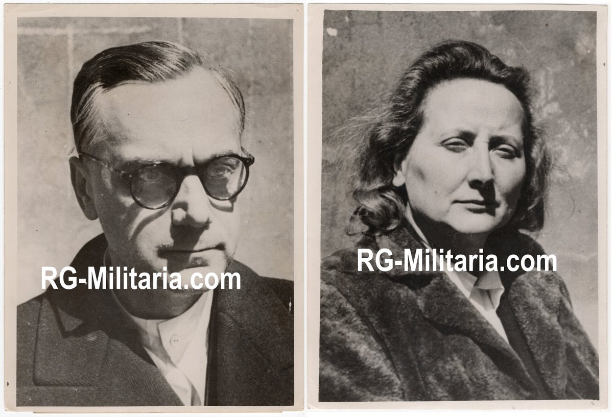 Original WW2 British Press Photo - Alfred Rosenberg and his wife ...