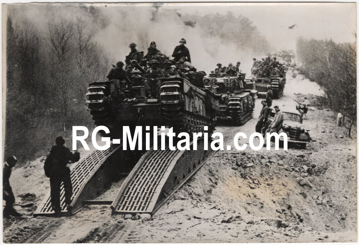 Original WW2 French Press Photo - British use of self-propelled bridge ...