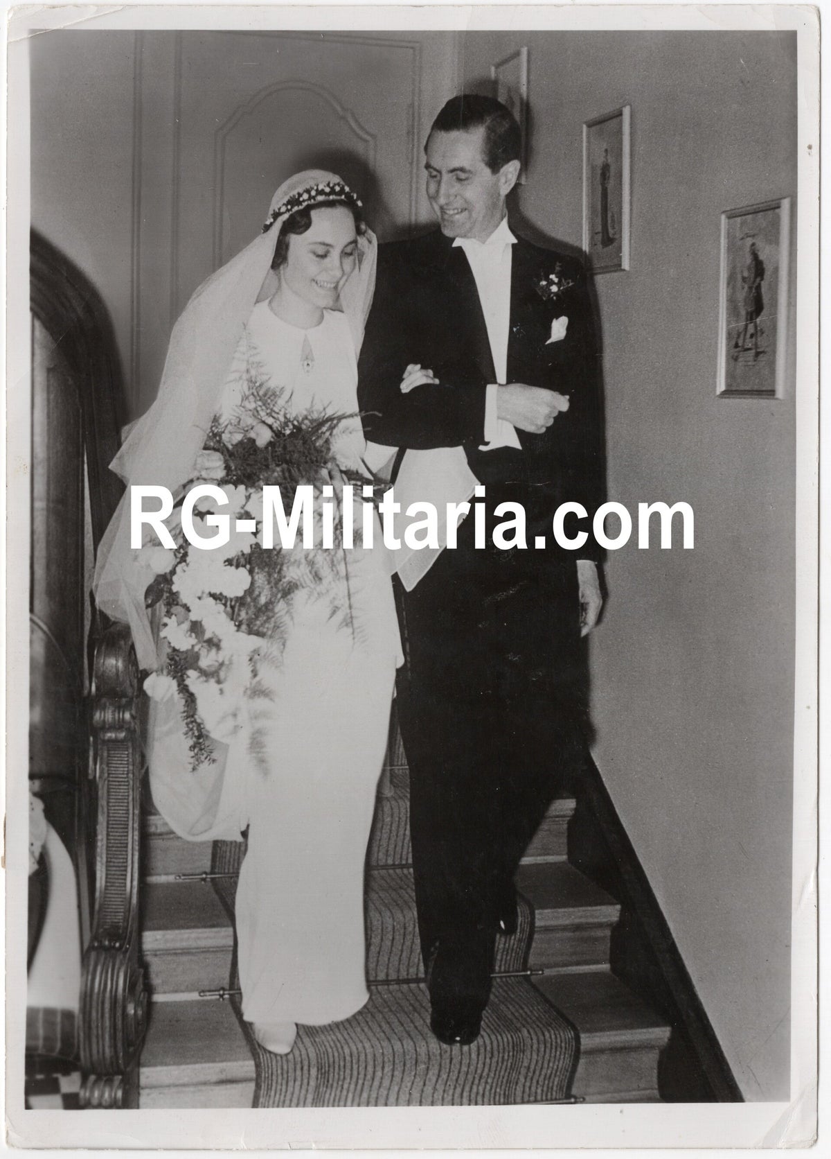 Maria Marx Original WW2 German Press Photo - Marriage of Maria Goebbels and Max ...