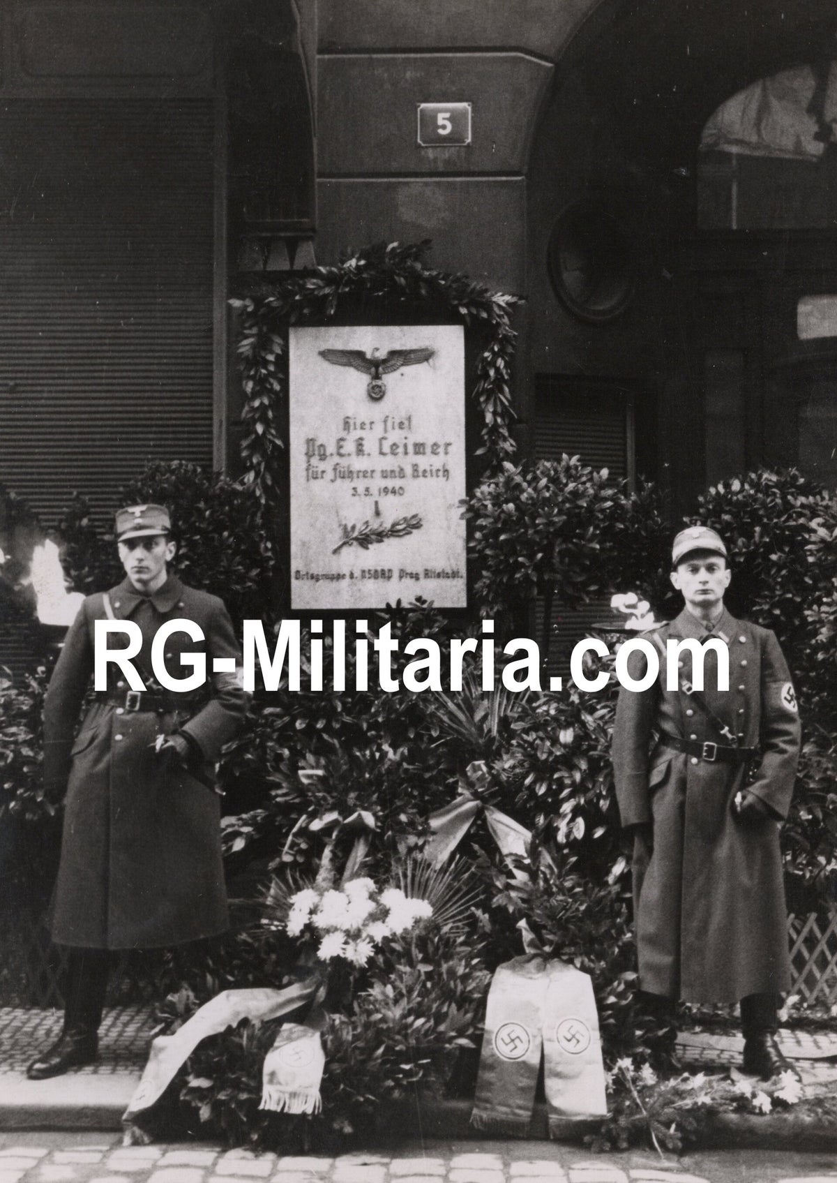 Original WW2 German Press Photo - Remembrance monument for Leimer, a ...