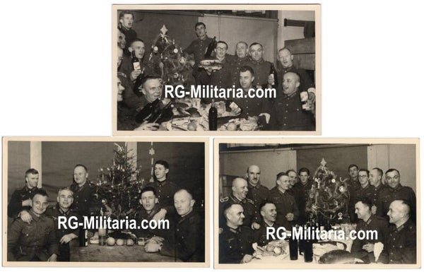 Original WW2 German Photo - German Wehrmacht soldiers celebrating Christmas in Utrecht, Holland