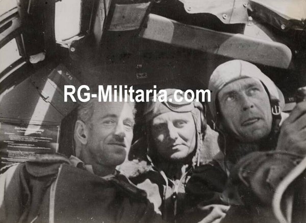 Original WW2 German Press Photo - Luftwaffe pilots above the Sahara desert, Africa