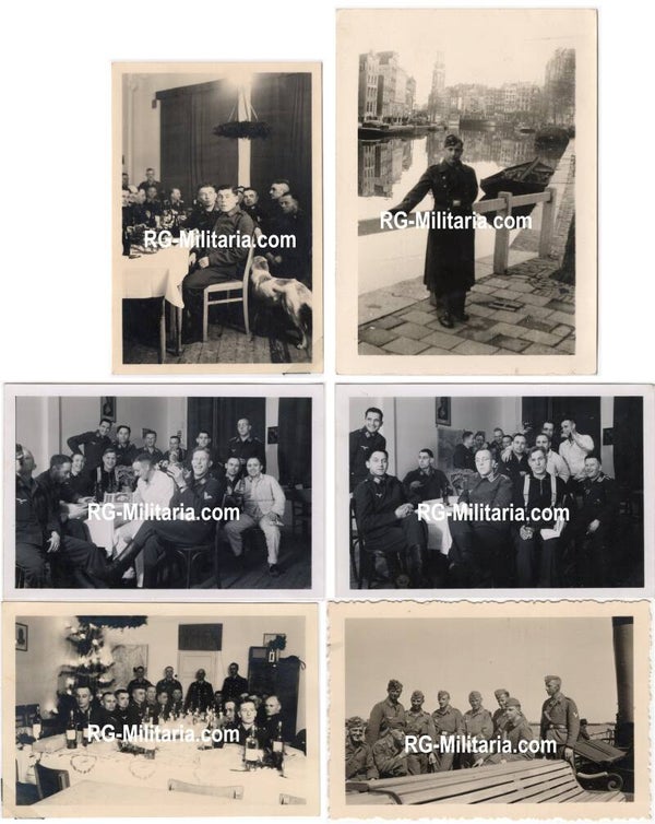 Original WW2 German Photo - German Luftwaffe soldiers in Amsterdam, Netherlands (1941)