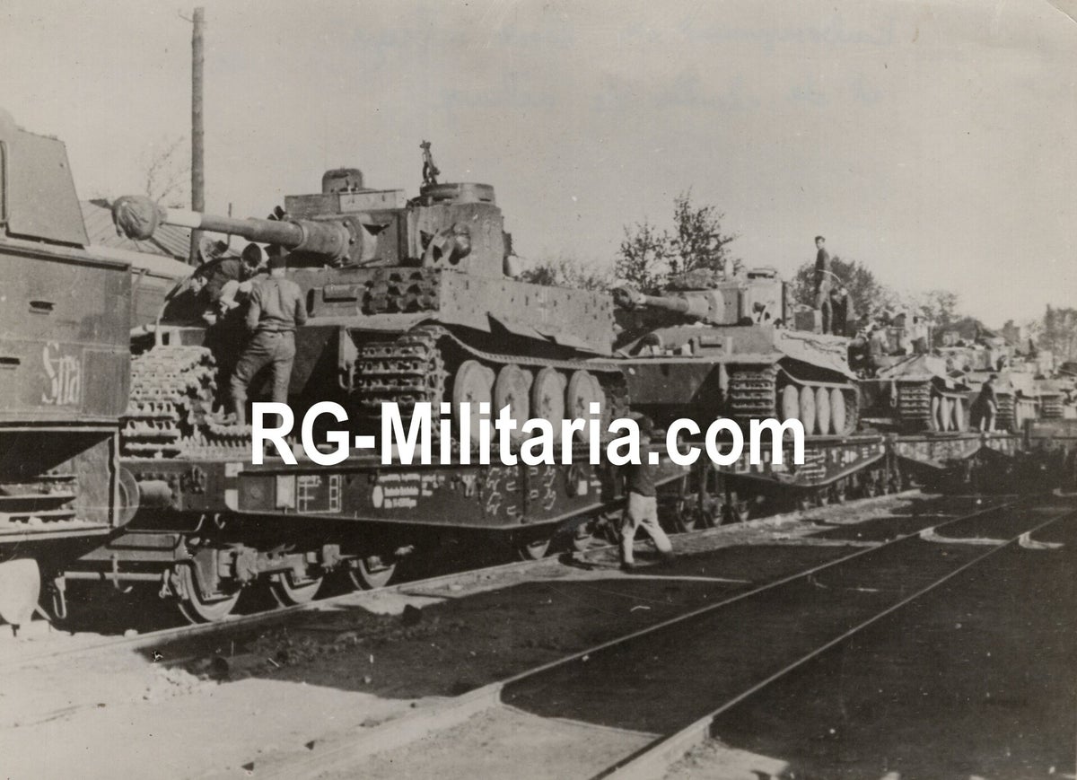 Original WW2 French Press Photo - German Tiger Tanks on a Reichsbahn ...