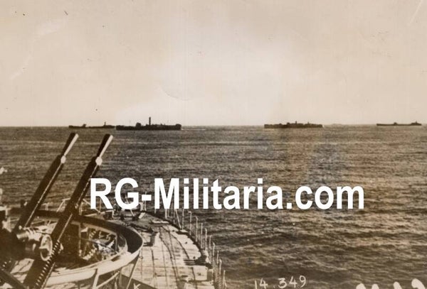 Original WW2 French Press Photo - French marine ships