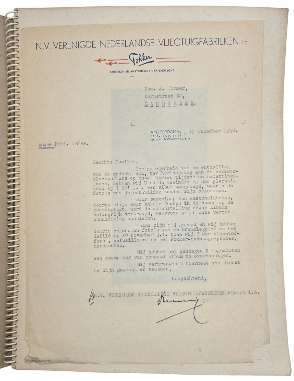 Original WW2 Dutch Photoalbum - Memorial album for the perished workers ...