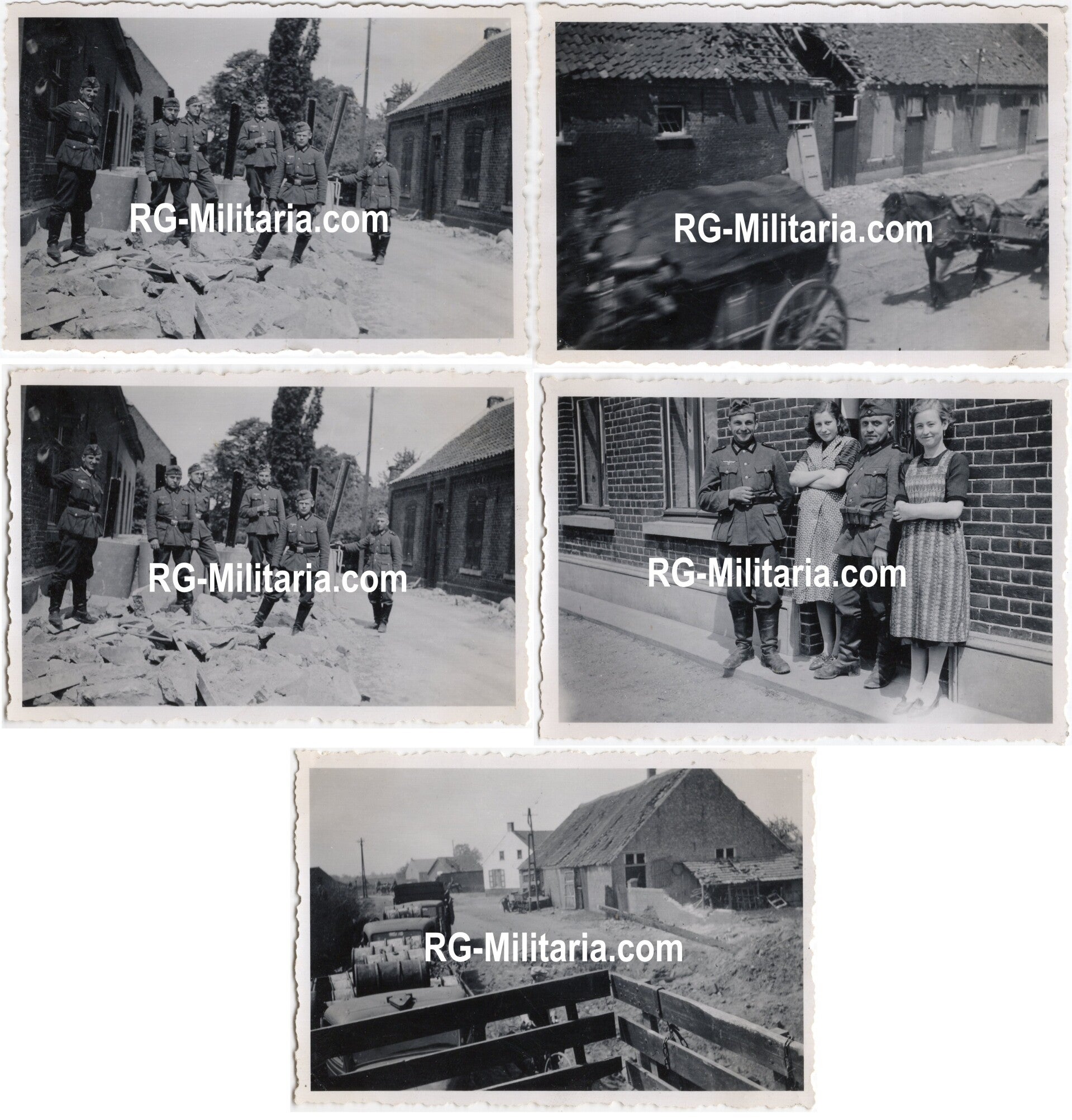 Original WW2 German Photo - German soldiers at the Dutch border, Holland, May (1940)