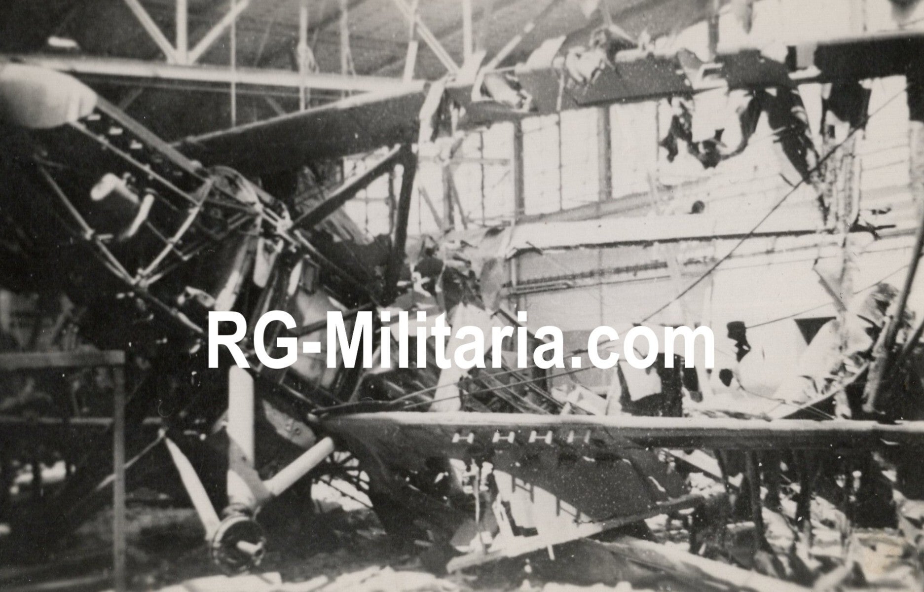 Original WW2 German Photo - Bombed Dutch LVA Fokker C X at airbase Bergen, Noord-Holland, May (1940)
