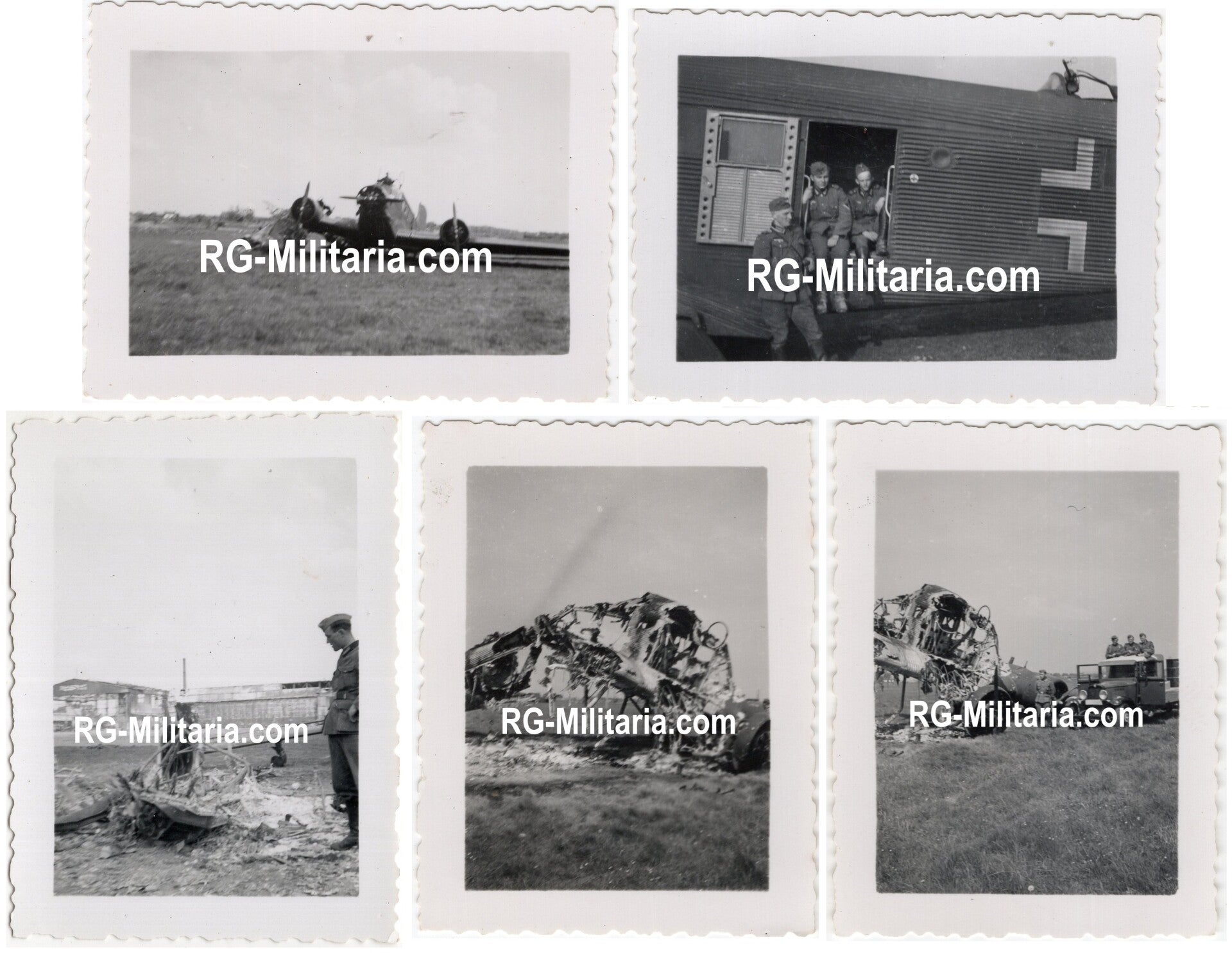 Original WW2 German Photo - German Wehrmacht soldiers at the Rotterdam airfield, Waalhaven, Holland (1940)
