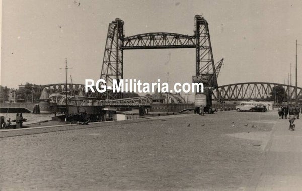 Original WW2 German Photo - Rotterdam de Hef bridge, Holland (1940)