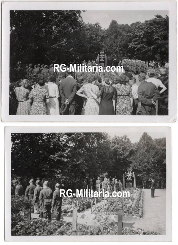 Original WW2 German Photo - German graveyard monument in Rotterdam, Holland (1940)