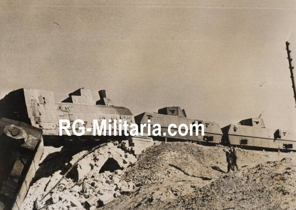 Original WW2 German Press Photo - Soviet Panzerzug, panzer train, Eastern Front (1942)77