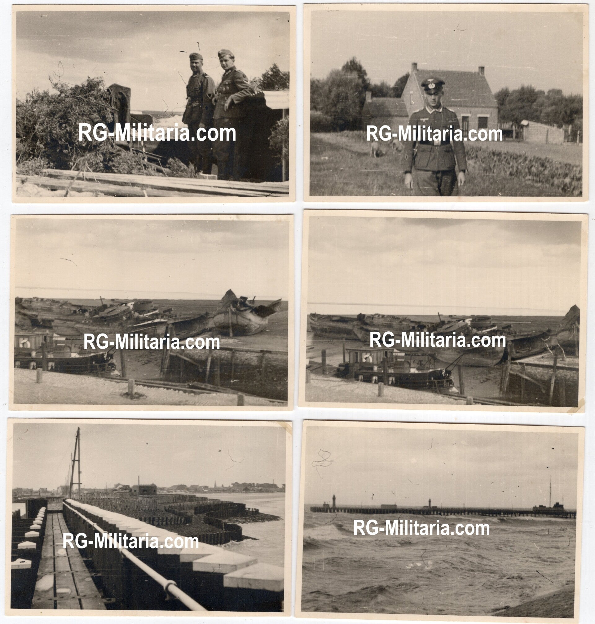 Original WW2 German Photo - German soldiers + bunker in Breskens?, Zeeland, Holland