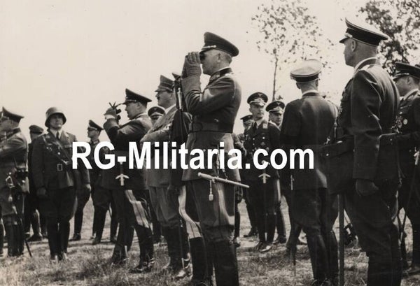 Original WW2 German Press Photo - Adolf Hitler and Hermann Göring inspecting