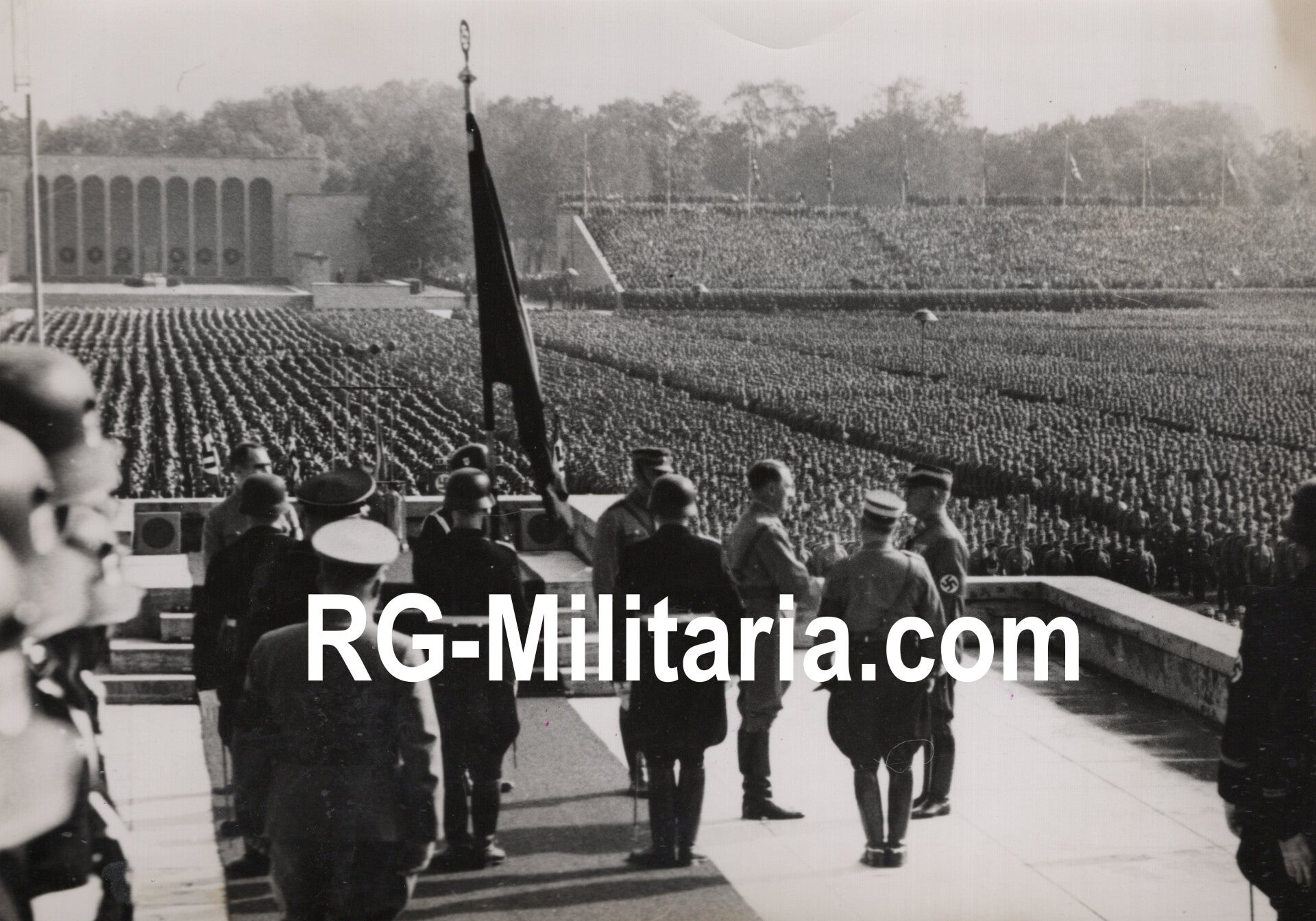 Original WW2 German Press Photo - Adolf Hitler and Friedrich Christiansen at the Reichsparteitag Nürnberg (1938)