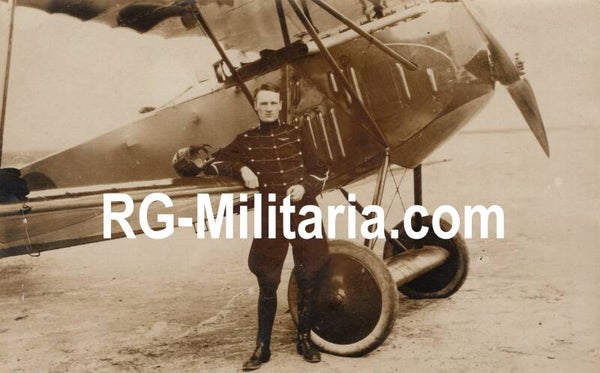 Original WW2 Dutch LVA Photo - Sergeant-vlieger Evert Jacob Need with a Fokker C1, Soesterberg (pre 1940)