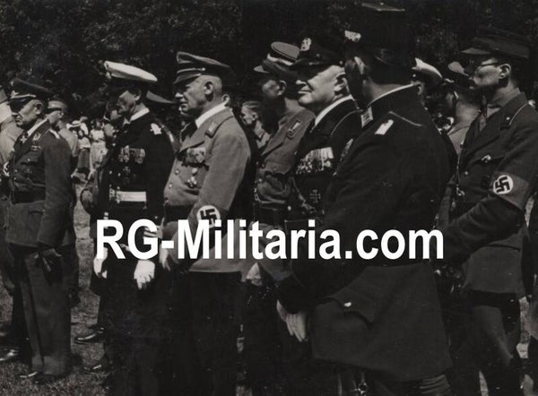 Original WW2 German Press Photo - Friedrich Christiansen with NSDAP officials