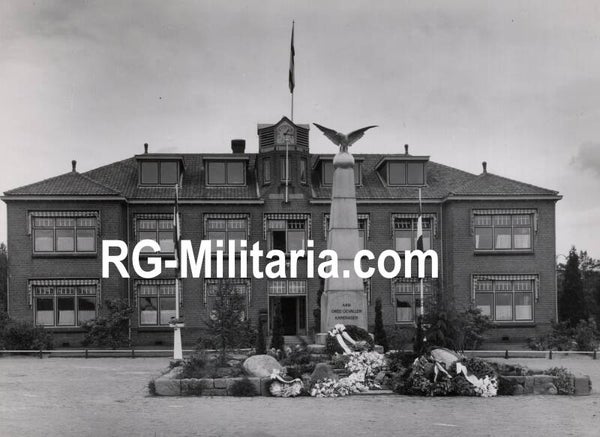 Original WW2 Dutch Press Photo - LVA Luchtvaartafdeeling gathering Soesterberg, July, Monument (1938)