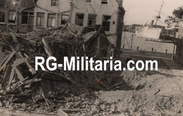 Original WW2 German Photo - Harbor of Vlissingen, Zeeland (1940)