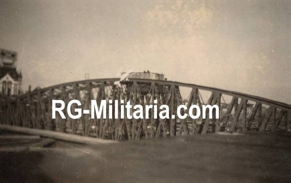 Original WW2 German Photo - German Flak tower on the Maasbrug, Rotterdam, Holland (1943)