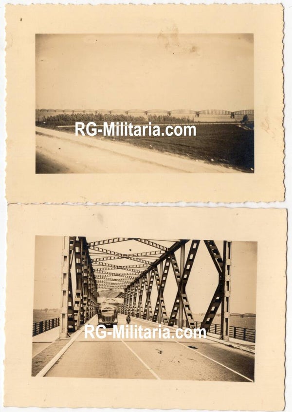 Original WW2 German Photo - Wehrmacht vehicles cross the Moerdijkbrug, Holland