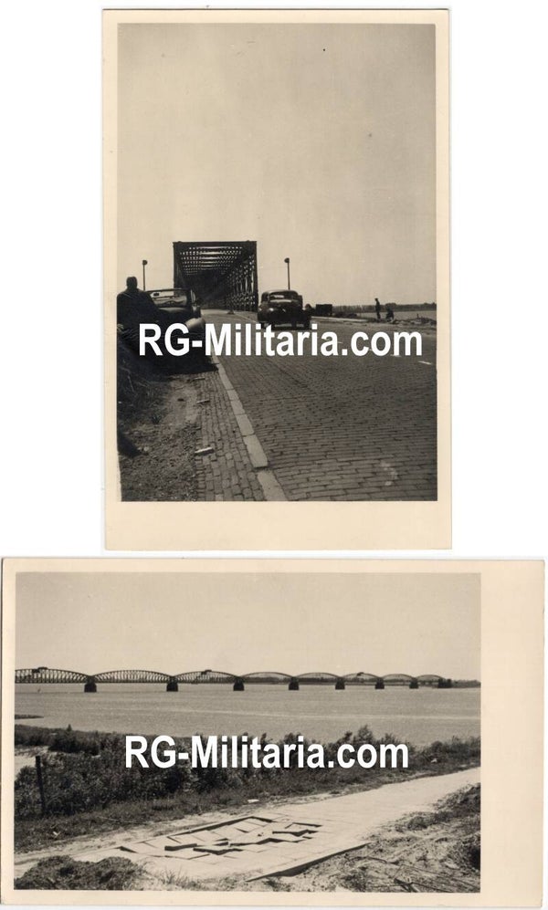 Original WW2 German Photo - Flak towers on top of the Moerdijkbrug, Holland