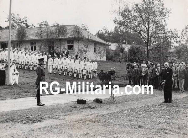 Original WW2 British Press Photo - Olympics, Olympic Games handing over the village to the committee, Berlin (1936)