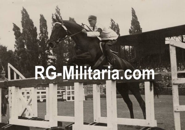 Original WW2 German Press Photo - SA Reiterführer horse rider (1939)